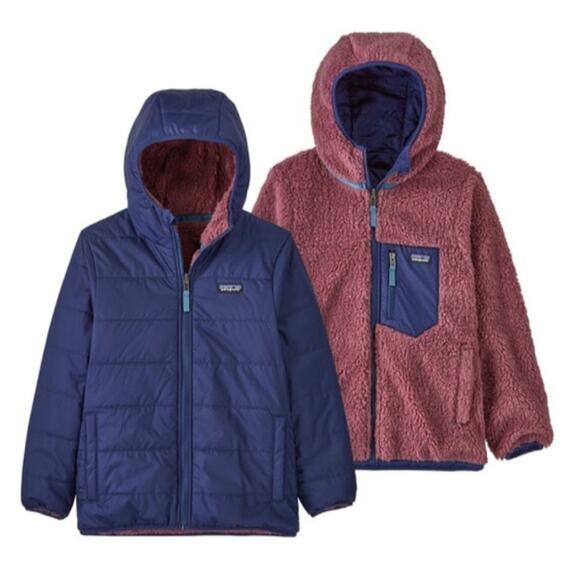Patagonia Other - Patagonia Girl's Reversable Ready Freddy Hoody Jacket Kids Med 10 Full Zip